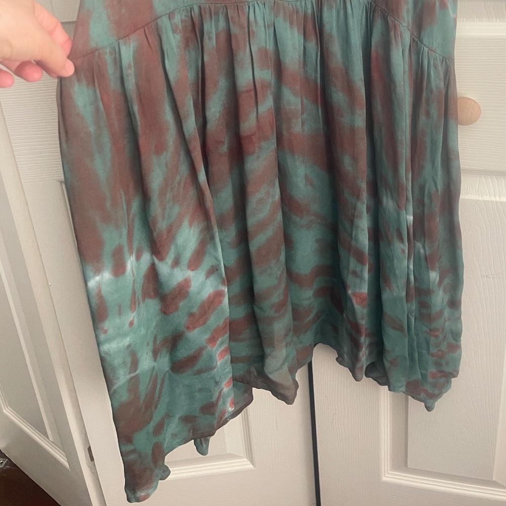 Young Fabulous & Broke Teal and Brown Tie-Dye Maxi Dress - Picture 15 of 16